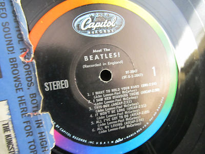 Meet the Beatles LP 1st album stereo st2047 WEST COAST #6 RARE BMI