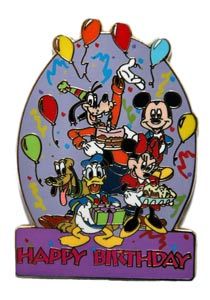 Disney DLR Happy Birthday FAB 5 Mickey Mouse Goofy Pluto