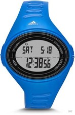 NEW ADIDAS BLUE  RUBBER SILICONE BAND, DIGITAL OVAL DIAL WATCH ADP6108