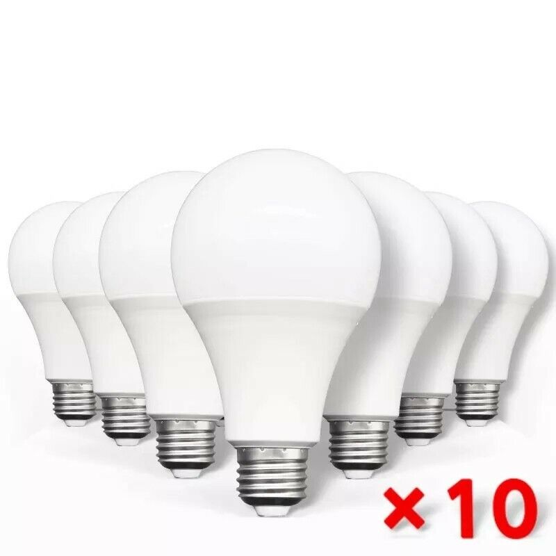 Pack 10 Bombillas LED E27 12W equivalentes a 100W - Blanco calido