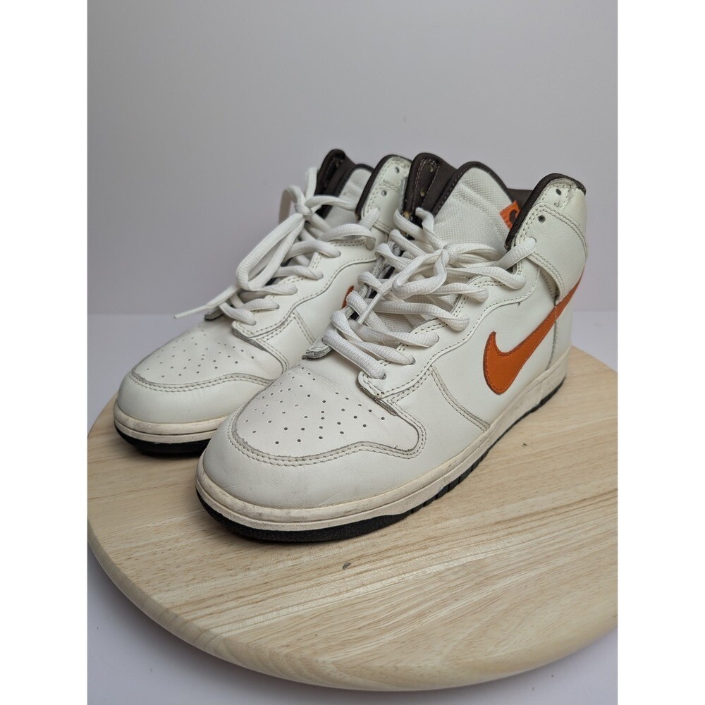 Nike Dunk High Sail White Orange Blaze Sneakers Mens Size 10.5