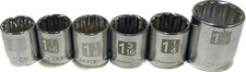 New Craftsman 6 Piece 12 Drive Standard Sae 12pt Large Ez Read Sockets Set