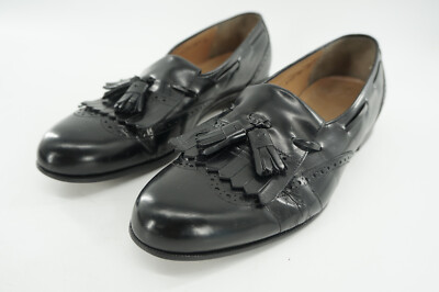 SALVATORE FERRAGAMO Mens Black Tassel Loafers Size 10 D | eBay display picture 1