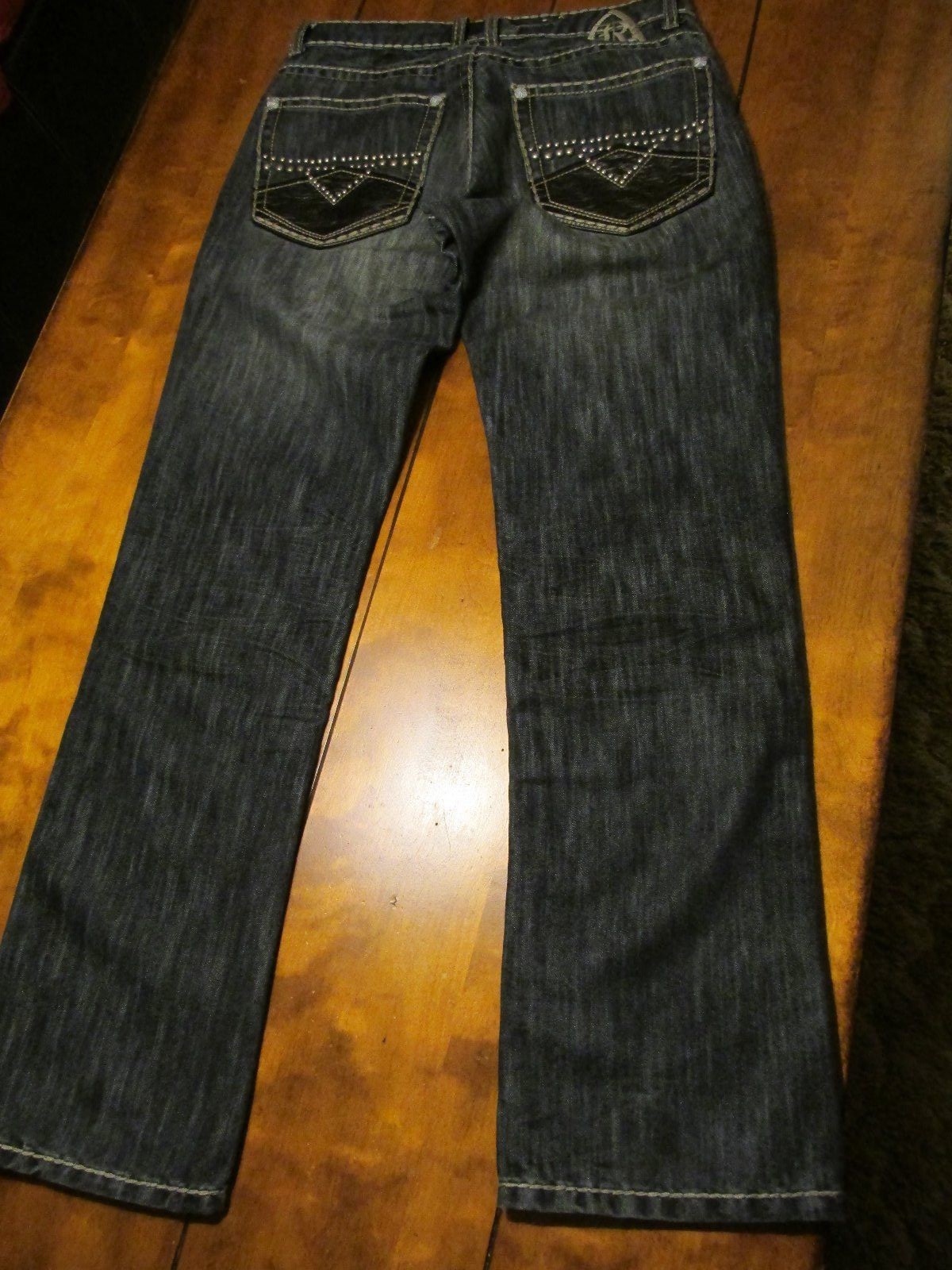 Men's Antique Rivet Jeans Vintage Style Color Black Size 30x30 eBay