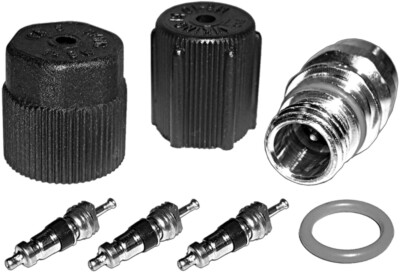 AC A/C System Cap & Valve Cores Santech Rapid Seal Kit Air Conditioning Service
