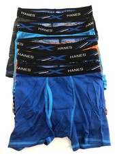 Hanes Boys Boxer Briefs 5-Pack Tween X-TEMP Assorted Prints  Solid Medium READ