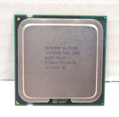 INTEL Pentium Dual Core E5200 Processor @ 2.50GHz 2MB 800MHz LGA775 SLB9T