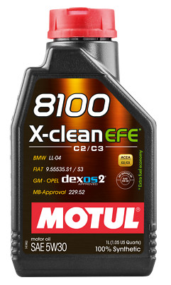 MOTUL 8100 X-CLEAN EF C2 C3 LL-04 DEXOS 2 505-01 ENGINE OIL 229.52 5W-30 