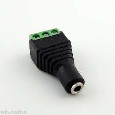 3.5mm 1/8" Stereo Female Jack To AV Screw Video AV Balun Terminal Plug Adapter