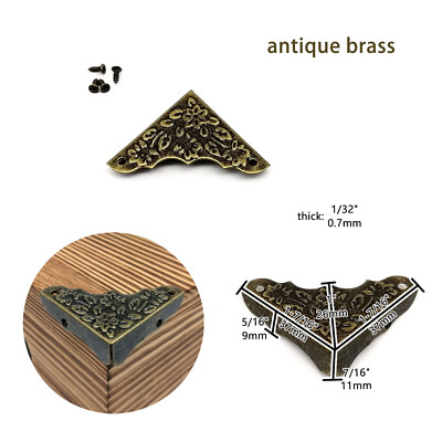 12pcs Decorative Jewelry Wine Gift Wood Box Picture Frame Corner Protector Guard
