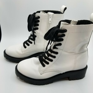 steve madden white combat boots