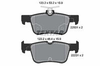 Textar Bremsbelagsatz, Scheibenbremse Hinterachse U.A. FüR Ford, Ford Usa