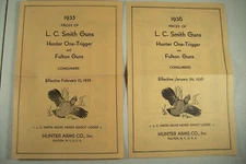 L C SMITH FULTON GUNS HUNTER ARMS PRICE LIST CATALOG 1935 1936