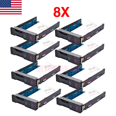 8 Pack HP 3.5''Hard Drive Tray Caddy For HP Proliant DL160 DL560 DL380P Gen8 Gen9