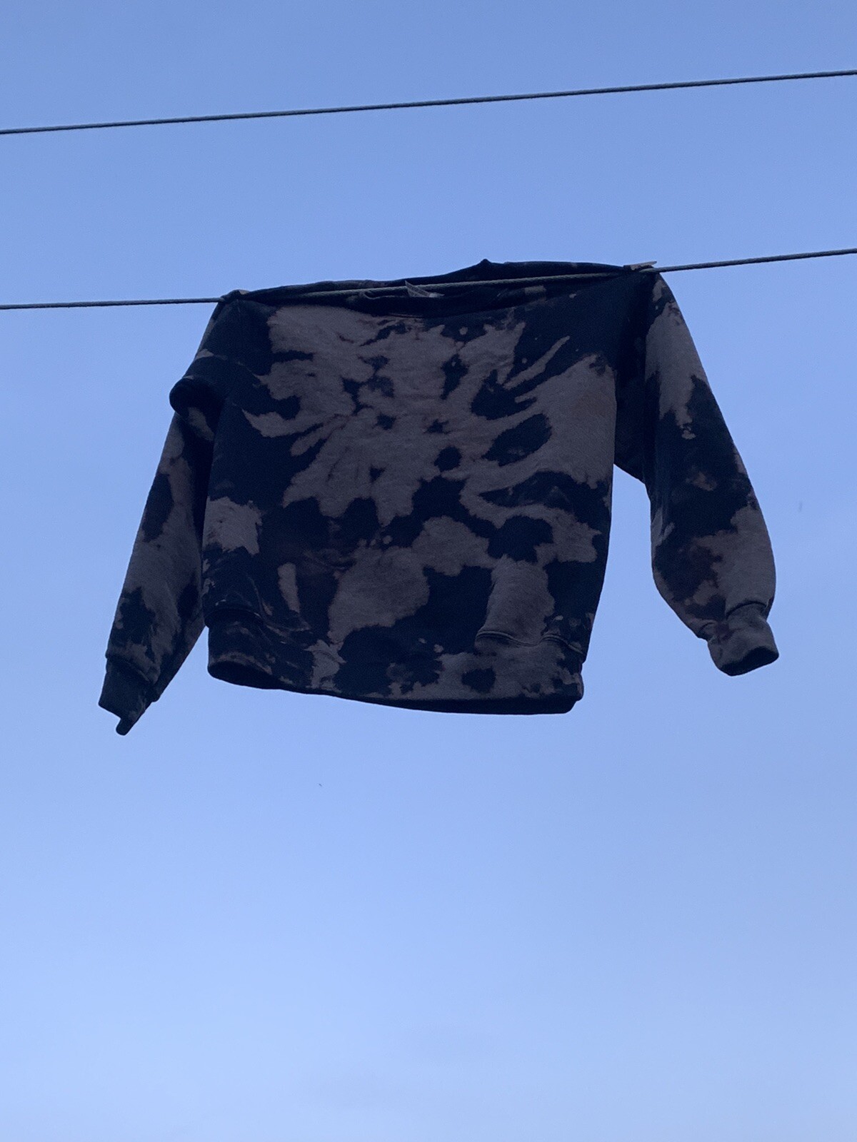 bleach tie-Dye Crewneck Sweatshirt | eBay