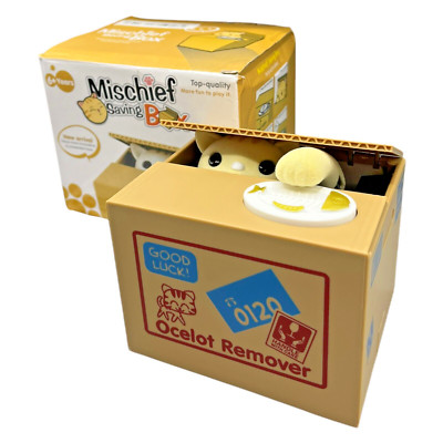 Mischief Saving Box Katze Spardose Katze Stiehlt Münze nimmt Geld Ocelot Remover