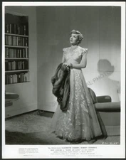 CLAUDETTE COLBEERT in AMAZING  GOWN "SLEEP, MY LOVE" Original Vintage 1947 Photo