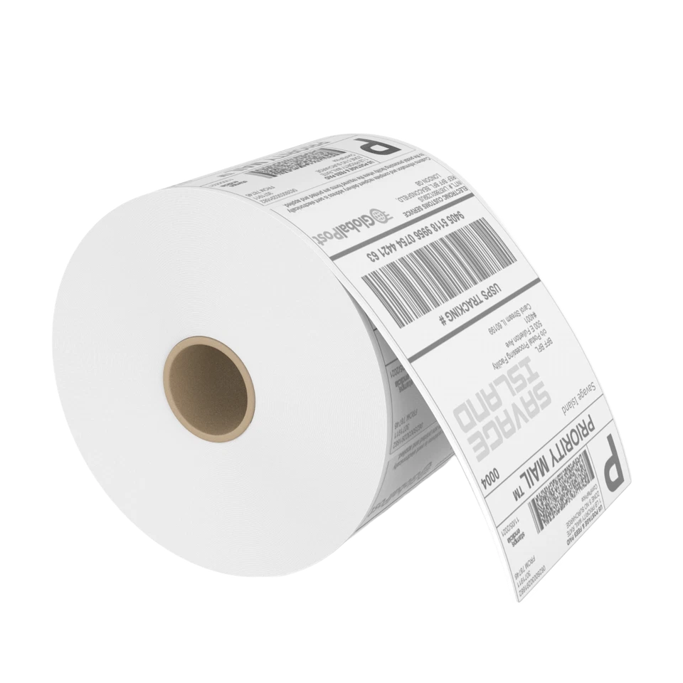 Etiquetas de envío térmico directo de 6x4" 100x150 mm 500/rollo - Imagen 2 de 3