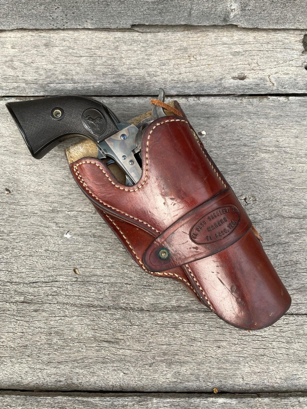El Paso Saddlery Colt single action / SAA leather holster 4 3/4 inch barrel eBay