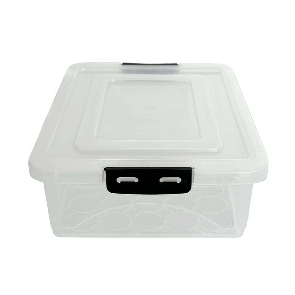 Click N Lock Click N Store Box Strong Secure Lid Durable Strong Storage Boxes Clip ...