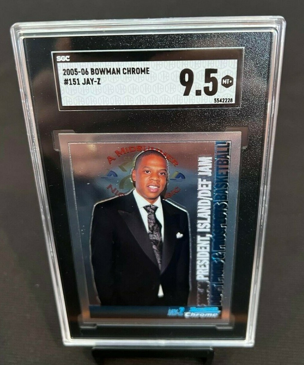 JAY-Z 2005-06 Bowman Chrome #151 Rookie Card RC SGC 9.5 Population 3