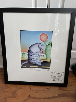 Michael P. White Signed Limited Edition Print ''Roadkill Workout'' ~16.5x18.5 