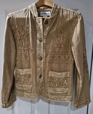 Vintage Flashback Vintage Boho Beige Embroidery Sequins Beaded Jacket Floral