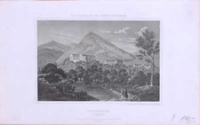 Ludwigshöhe bei Edenkoben (Pfalz) Stahlstich von Carl Mayer um  1840