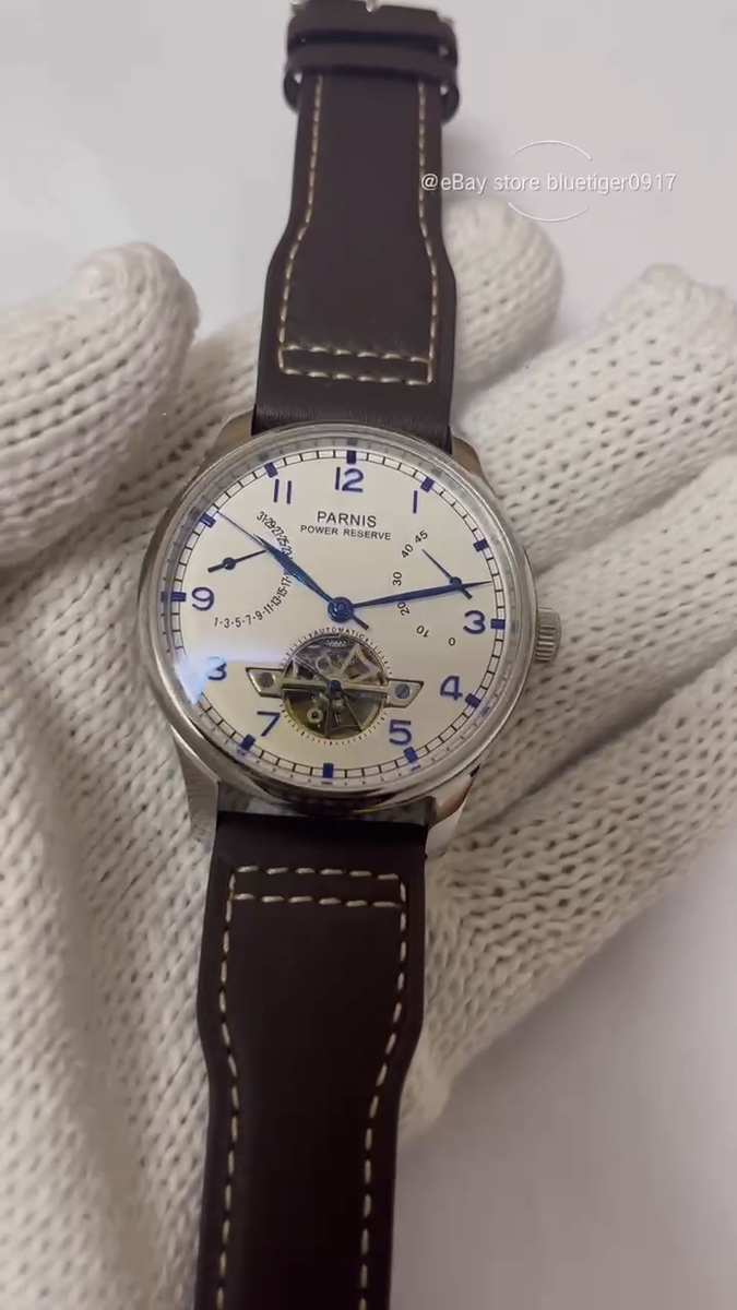 PARNIS 2530 Power Reserve Movement 43mm Men's Automatic Watch