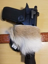1911 Holster, Right Hand OWB DEER Skin Gun SLIP HOLSTER, SLIDE HOLSTER DEER FUR 