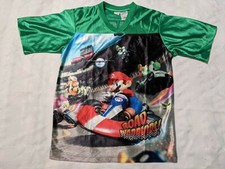 Rare 2008 Mario 1 Kart Wii Multicolor Jersey T-shirt XL size 14-16 Youth XL