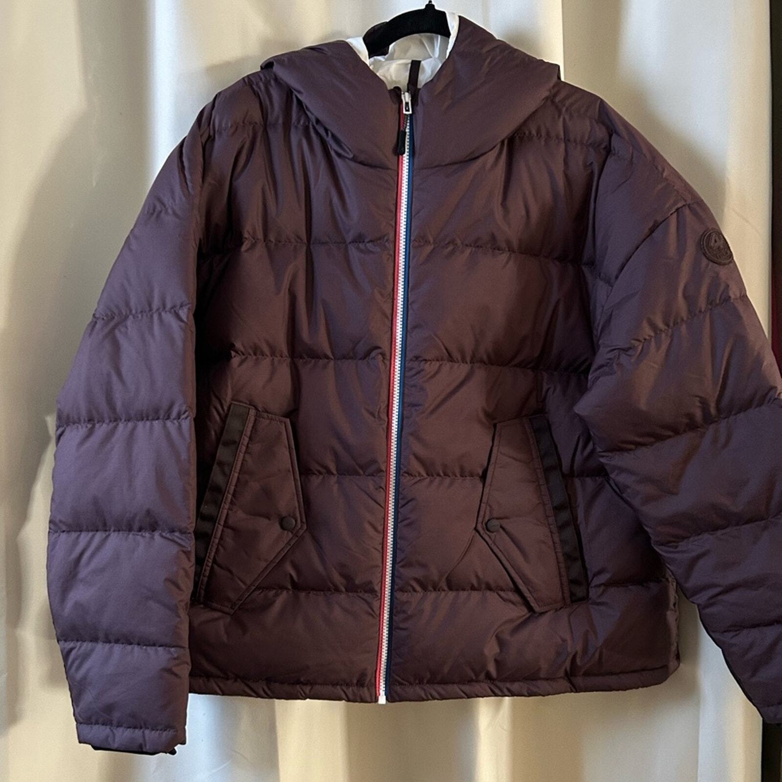 FourLaps Burgundy XXL Hooded Puffer Jacket New Without Tags-image