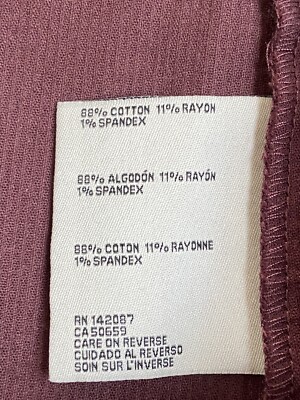 【L】 Simply NOELLE Womens Corduroy Burgandy Long Blazer w Zipp Off L/XL