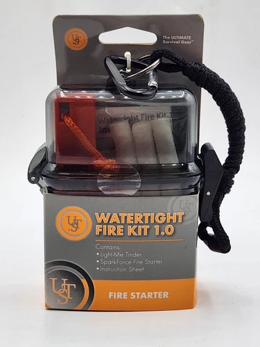 Watertight Fire Starter Kit - Tinder, Fire Starter, Instructions