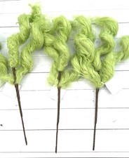 3 NEW FURRY GREEN GRINCH FAUX FUR FLORAL PICK CHRISTMAS HOBBY LOBBY NEW