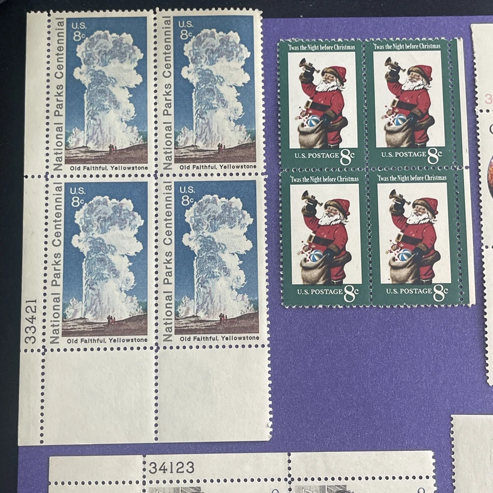 US 8Cent 1972-1973, 10 MNH Blocks Of 4, Original Glue, See Photos - Image 2 of 4