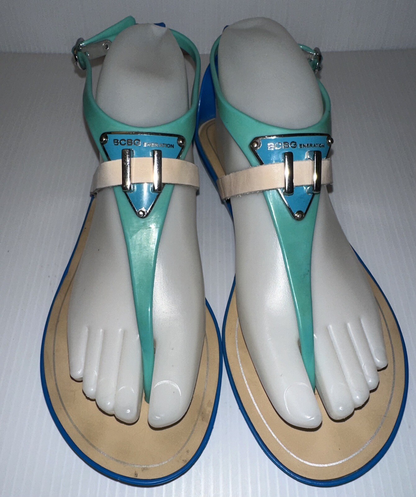 Multicolored BCBGeneration Plastic Slingback Thon… - image 3