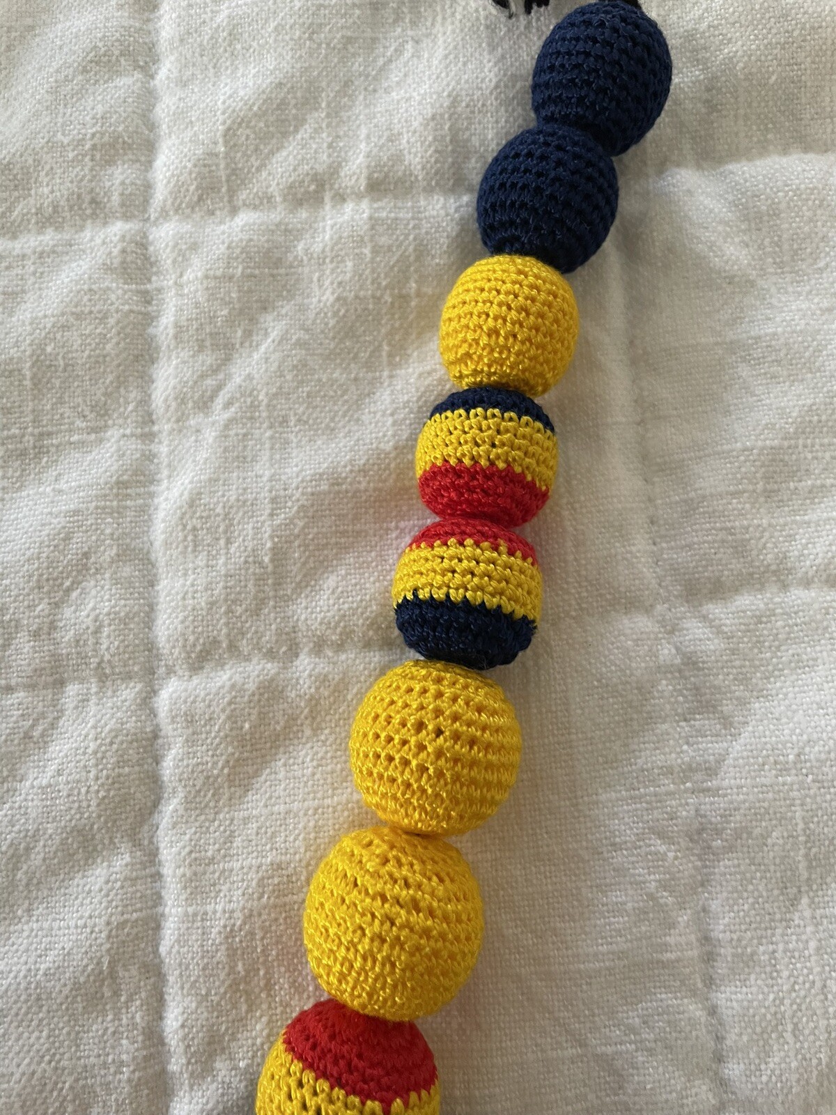 Prada Multicolored Crocheted Bead Statement Neckl… - image 5