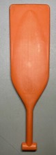 Vintage Ideal Toy Company Large 14.5  Orange Plastic Paddle Ore Japan RARE 