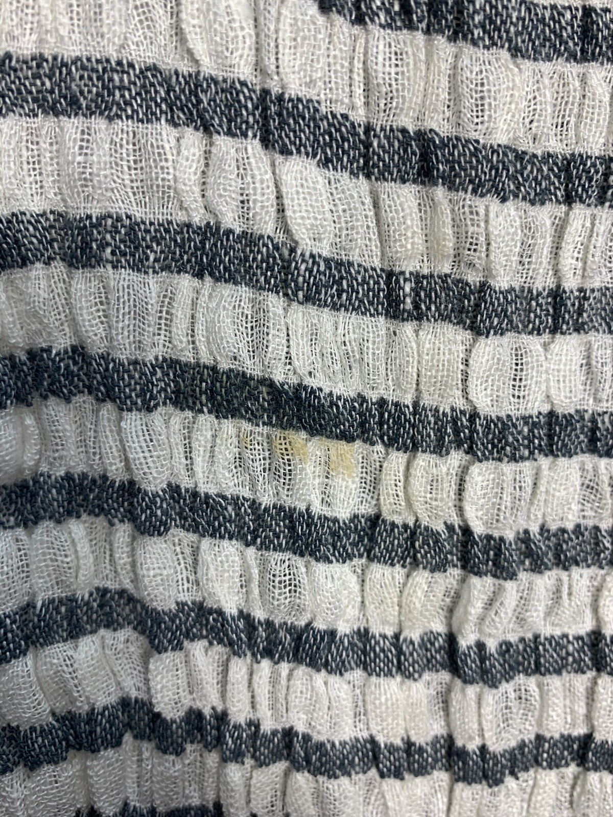 Nkuku Grey White Wrinkle Knit Fringed Scarf  - One Size image 4