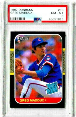 Greg Maddux Rated Rookie 1987 Donruss PSA 8 | eBay