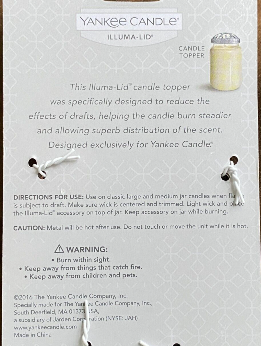 Yankee Candle illumaLid "Snowflakes" Silver Jar Topper 2016 Mint