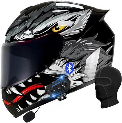 Bluetooth Motorcycle Helmet - DOT Flip-Up Full Face w/ Integrated Speaker & Mic