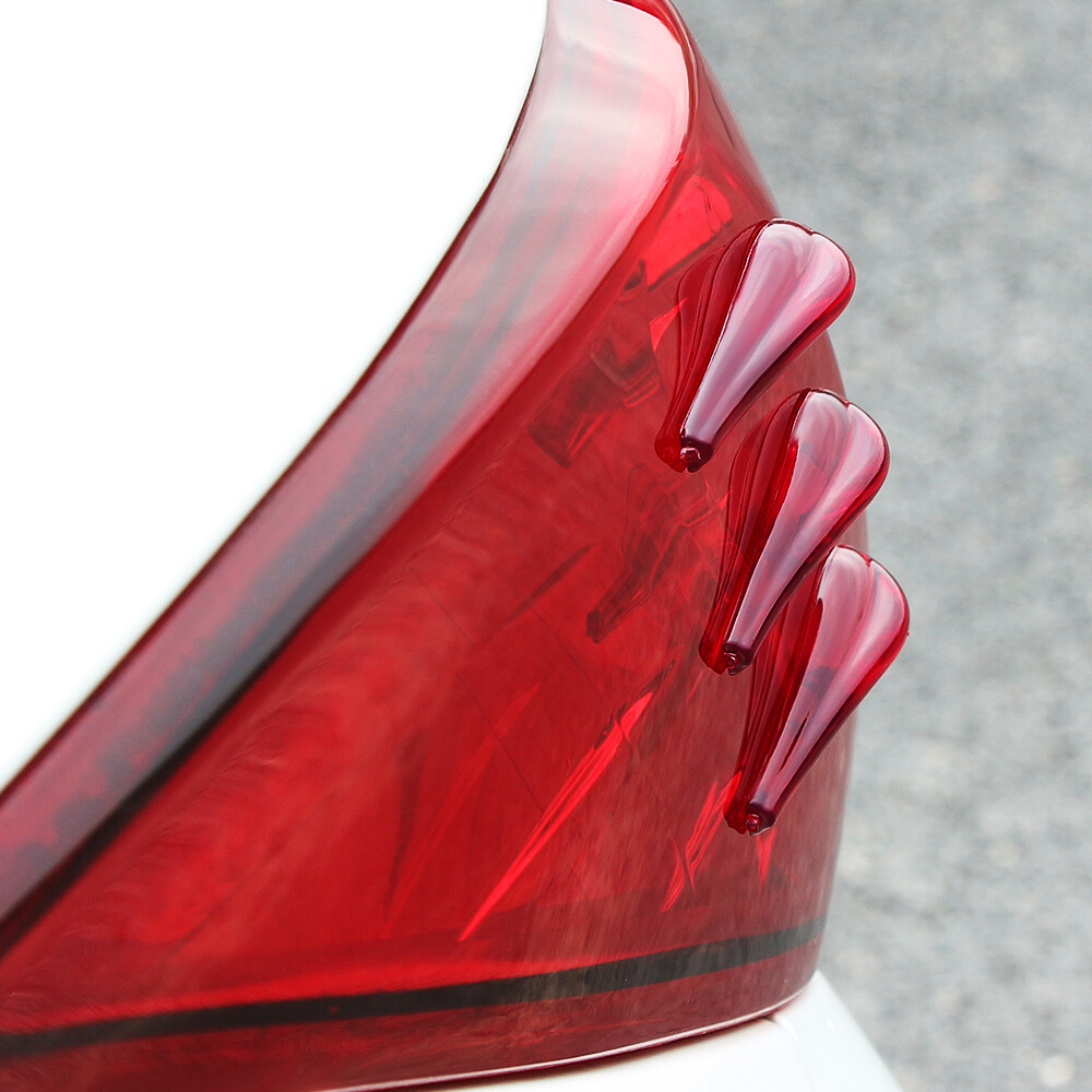 6x Car Tail Light Cover Sticker Airflow Anticollision Spoiler Lamp