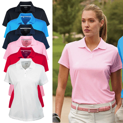 ADIDAS GOLF adidas ゴルフ Tournament Primegreen Polo Shirt レディース シャツ トップス Pink ADIDAS Golf BRAND NEW Womens S-L XL 2XL Climacool Pique Polo