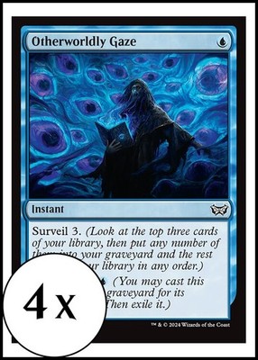 MTG - 4 x Otherworldly Gaze - Duskmourn Commander - Playset 4x x4