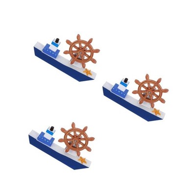 3 Pieces Segelboot-ornament Schiffsmodell Dekoratives Modellschiff