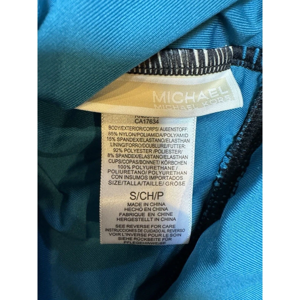 Michael Kors танкини купальник комплект женщин S синий и черный верх и Xs низ новый - Изображение 3 из 4