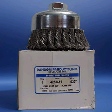 4" Knot Wire Cup Brush 5/8"-11 Steel Angle Grinder Attachment Heavy Duty Rust