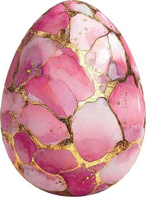 Ostern rosa goldenes Ei Wandbild Schlafzimmer Laptop Dekor Vinyl Aufkleber Abziehbild 6 Größen
